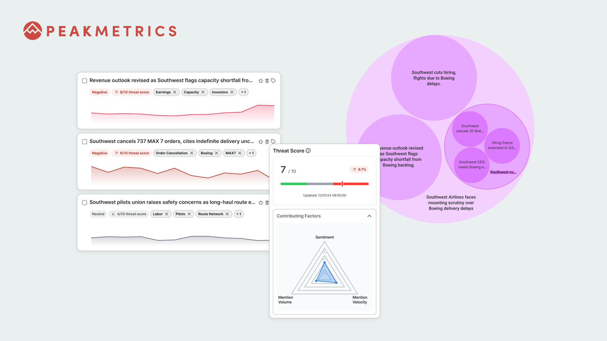 PeakMetrics narrative dashboard cover